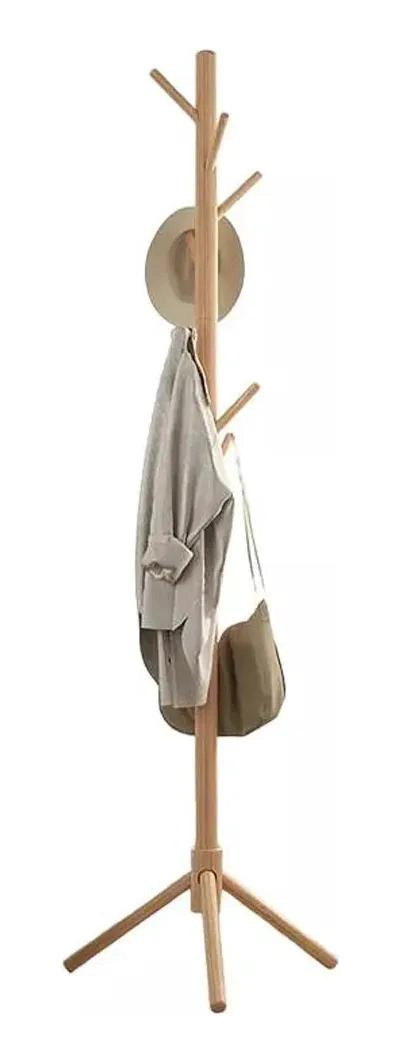 PERCHERO COLGADOR DE PIE DE MADERA 170X42 CM ARMABLE - 6