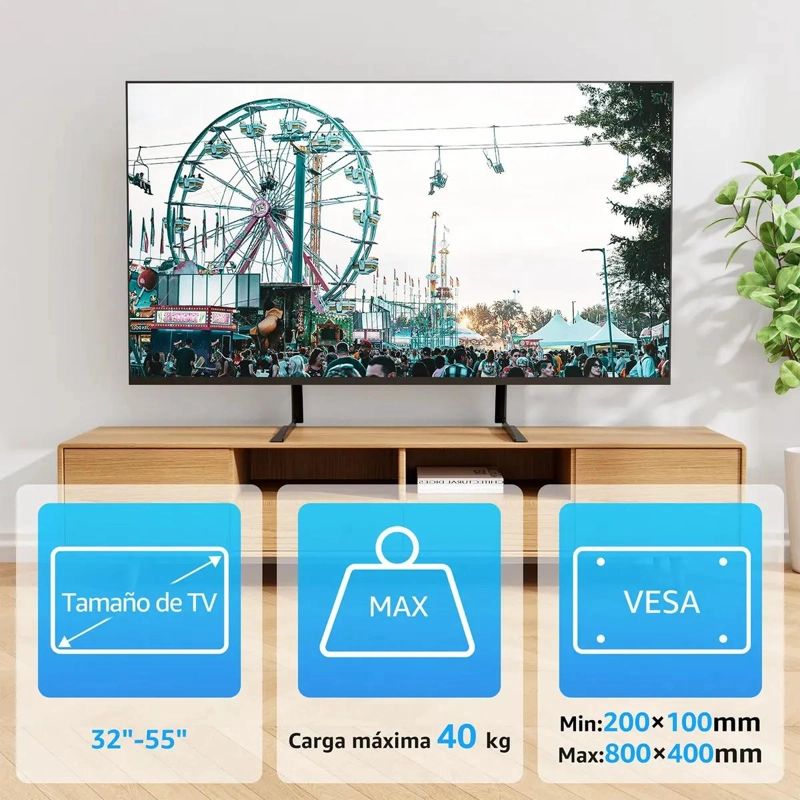 SOPORTE UNIVERSAL DE MESA PARA TELEVISORES DE 32 A 65 PULGADAS - 10