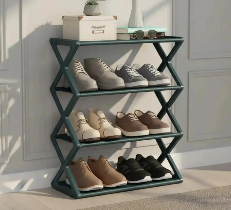 ZAPATERO ORGANIZADOR DE CALZADO ARMABLE 4 NIVELES EN COLOR NEGRO - 2