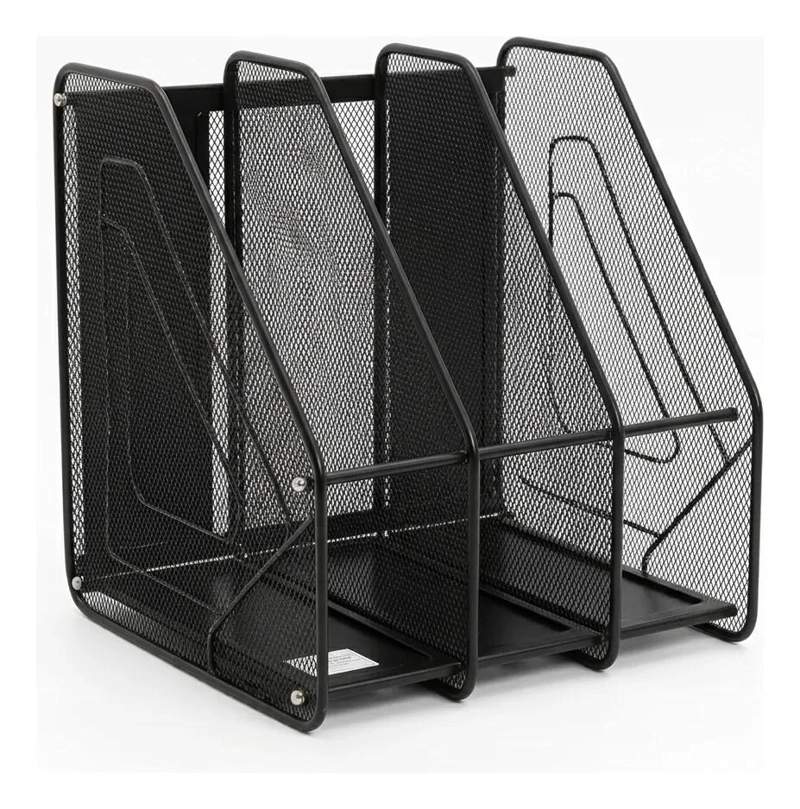 ORGANIZADOR METALICO DE ESCRITORIO CON 3 COMPARTIMENTOS - 1
