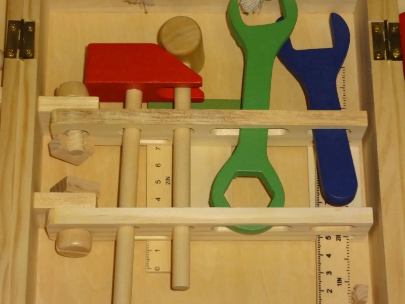 JUEGO DE HERRAMIENTAS DE MADERA PARA NIÑOS 3 AÑOS - 3