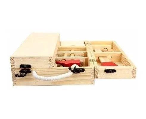 JUEGO DE HERRAMIENTAS DE MADERA PARA NIÑOS 3 AÑOS - 5