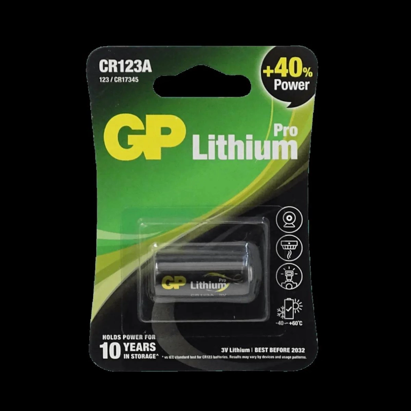 BATERIA DE LITIO CR123A 3V NO RECARGABLE PARA DISPOSITIVOS - 3