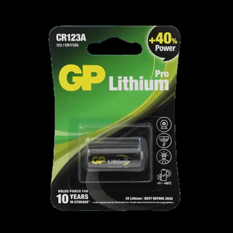 BATERIA DE LITIO CR123A 3V NO RECARGABLE PARA DISPOSITIVOS - 4