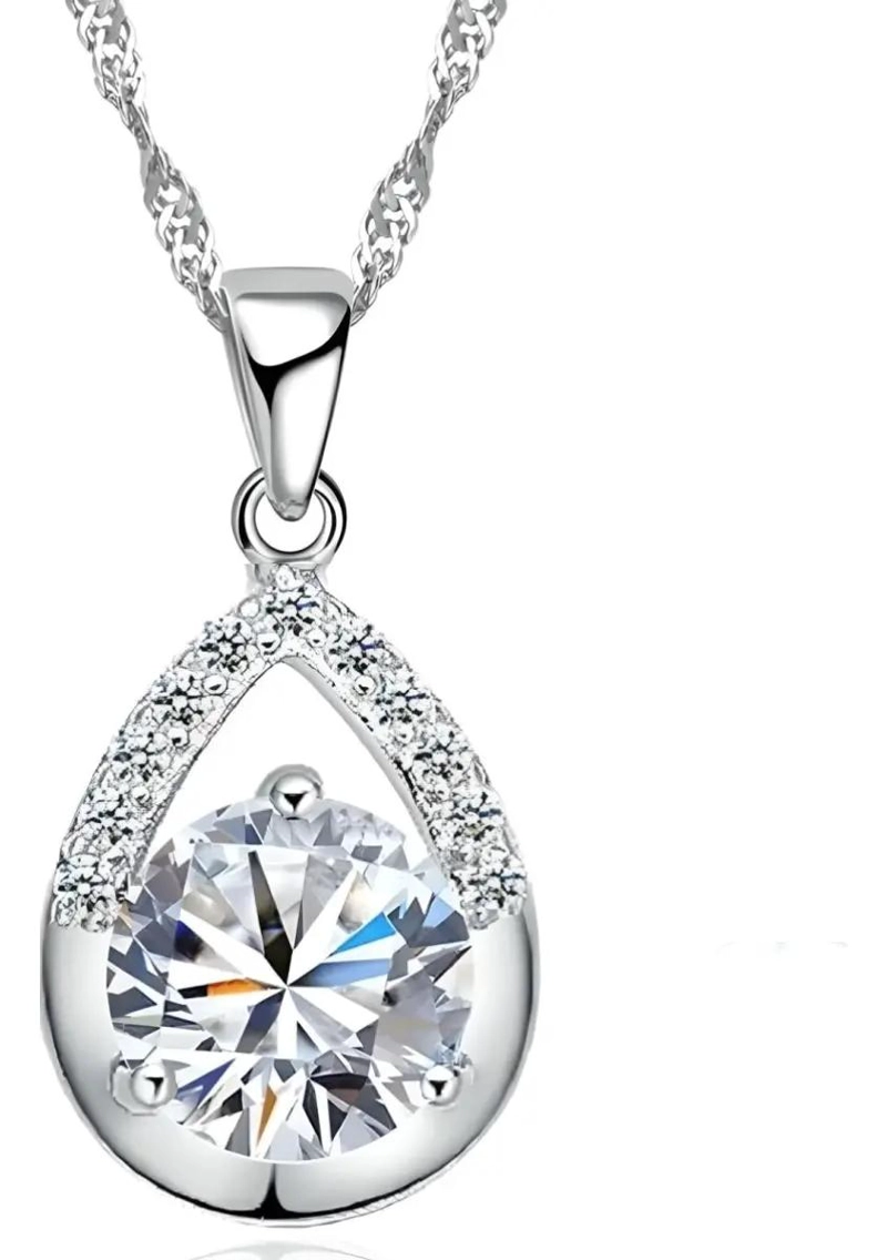 CONJUNTO DE JOYAS DE PLATA 925 CON AROS Y COLLAR PARA MUJER - 4
