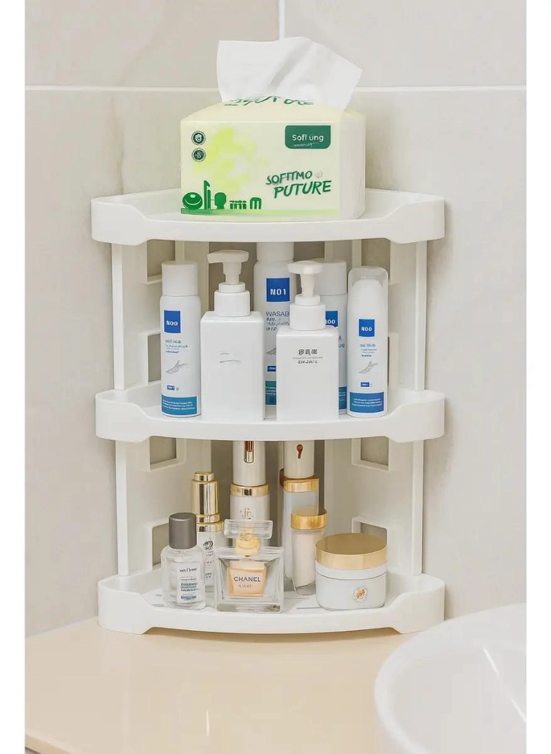 ESQUINERO ORGANIZADOR DE BAÑO COSME TICO CON 3 NIVELES - 8
