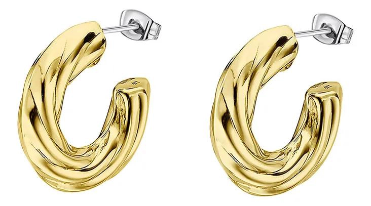 AROS DE ACERO INOXIDABLE PARA MUJER CON DISEÑO URBANO - 1
