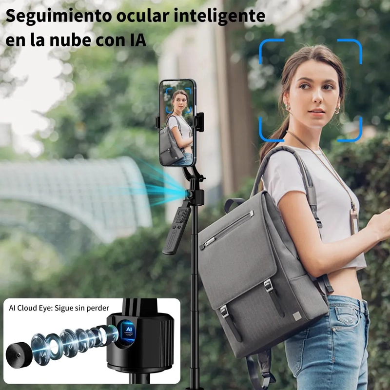 TRIPODE MULTIFUNCIONAL CON SEGUIMIENTO FACIAL PARA CELULAR - 4