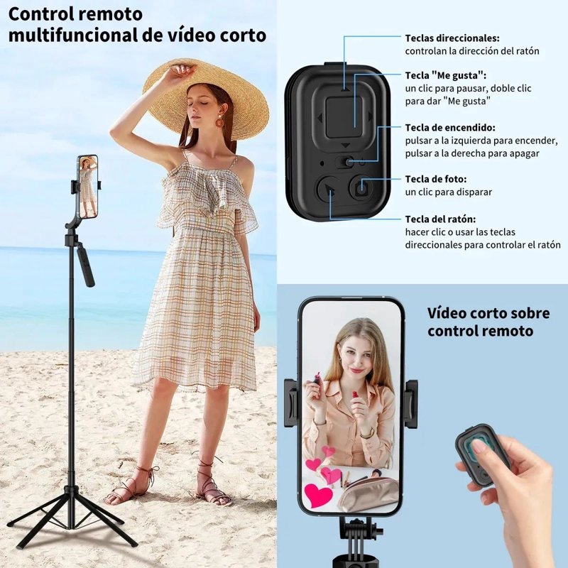 TRIPODE MULTIFUNCIONAL CON SEGUIMIENTO FACIAL PARA CELULAR - 6