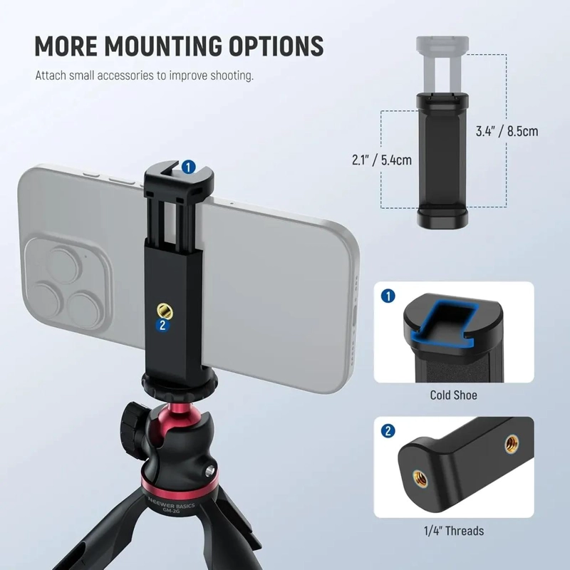 TRIPODE MINI PORTATIL PARA CAMARA Y SMARTPHONE CON ROTULA 360° - 3