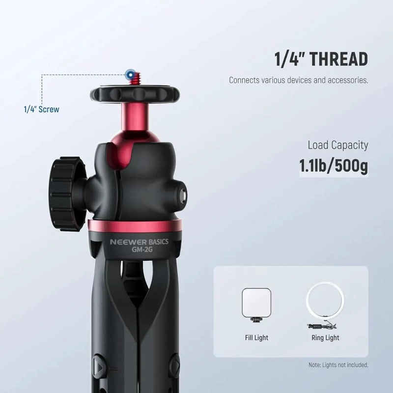 TRIPODE MINI PORTATIL PARA CAMARA Y SMARTPHONE CON ROTULA 360° - 7