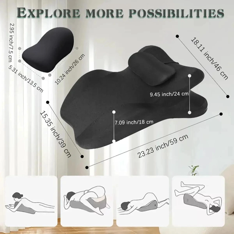 ALMOHADA ERGONOMICA PARA PAREJA CON SOPORTE ORTOPE DICO Y FUNDA DE BAMBU - 8