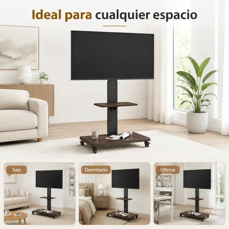 SOPORTE MOVIL PARA TV AJUSTABLE DE 32 A 75 PULGADAS - 5