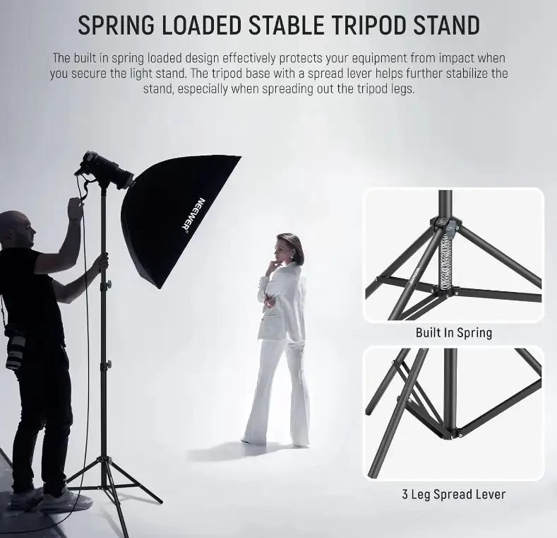 TRIPODE DE METAL AJUSTABLE PARA FOTOGRAFIA Y VIDEO 280 CM - 3