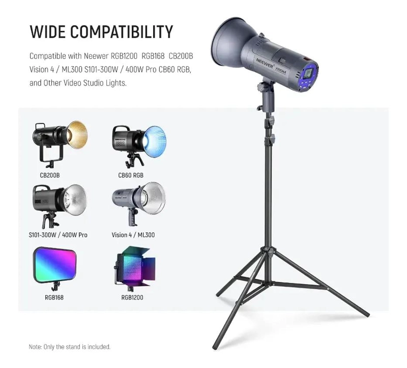 TRIPODE DE METAL AJUSTABLE PARA FOTOGRAFIA Y VIDEO 280 CM - 4