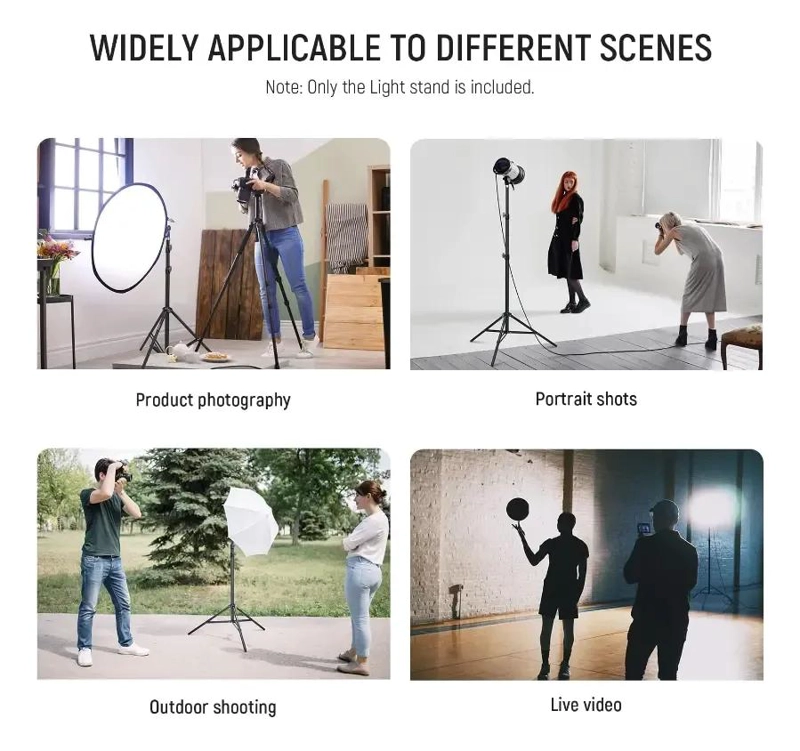 TRIPODE DE METAL AJUSTABLE PARA FOTOGRAFIA Y VIDEO 280 CM - 5