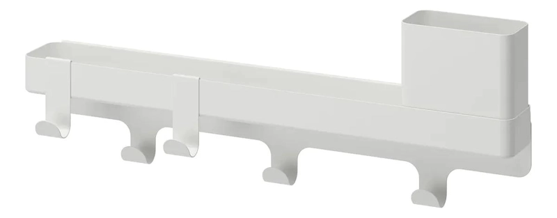 PERCHERO DE PARED CON ALMACENAJE Y GANCHOS PARA ORGANIZACION - 1