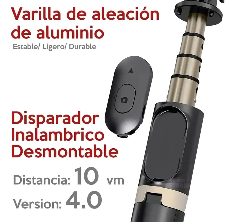 GIMBAL ESTABILIZADOR 4 EN 1 PARA CELULARES CON TRIPODE Y CONTROL REMOTO - 4
