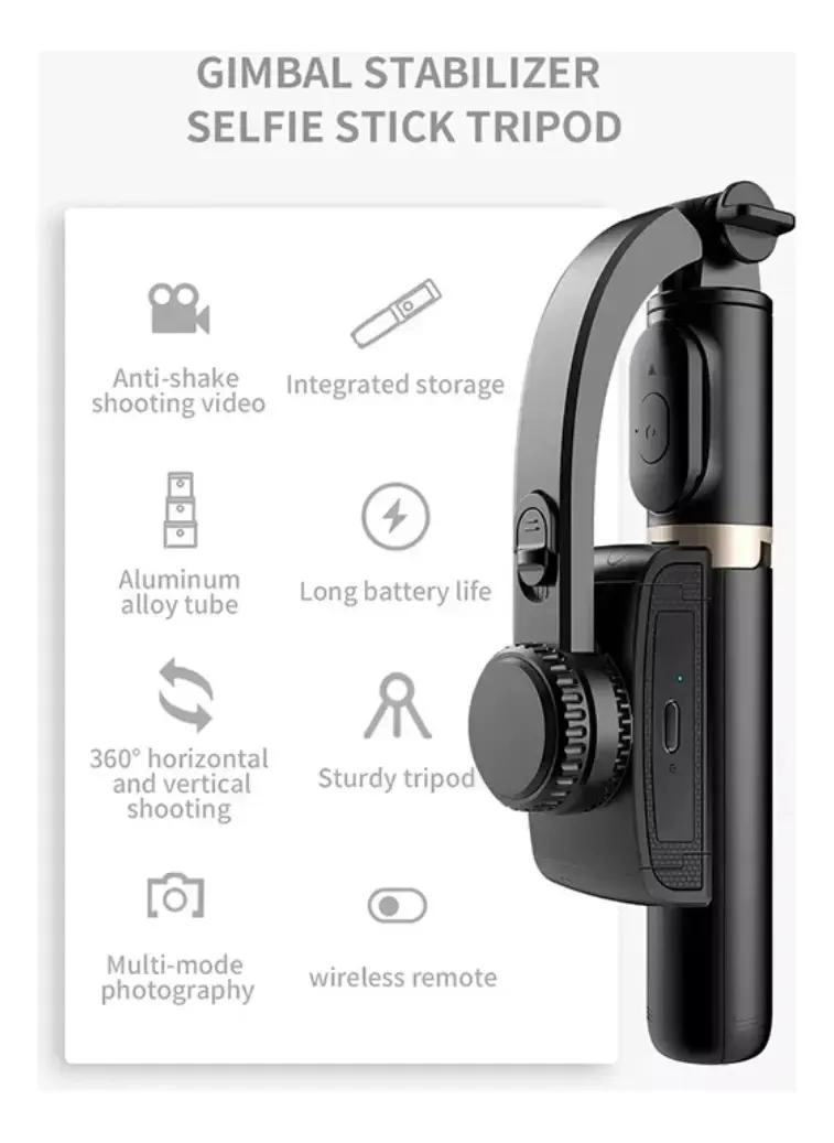 GIMBAL ESTABILIZADOR 4 EN 1 PARA CELULARES CON TRIPODE Y CONTROL REMOTO - 5