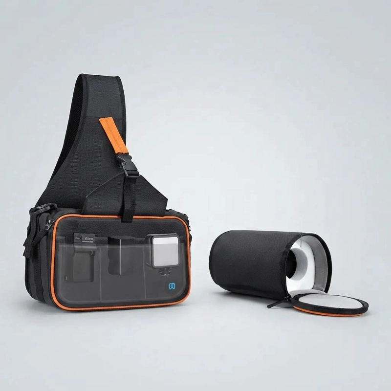 BOLSO BANDOLERA PARA CAMARA Y LENTE CON DISEÑO RESISTENTE - 10