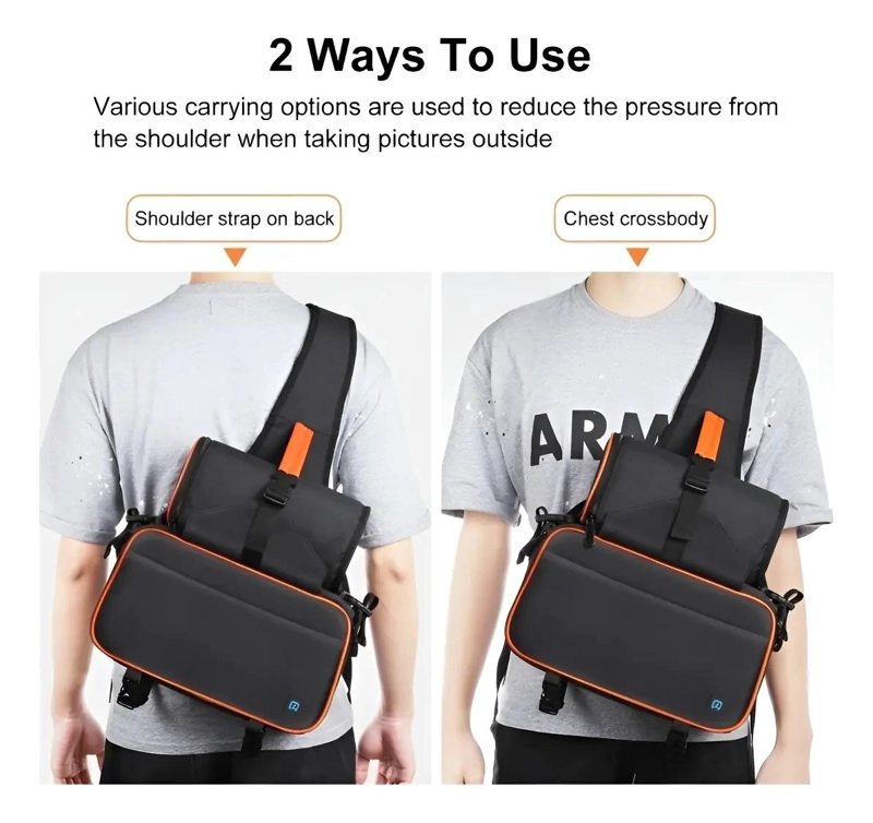 BOLSO BANDOLERA PARA CAMARA Y LENTE CON DISEÑO RESISTENTE - 5