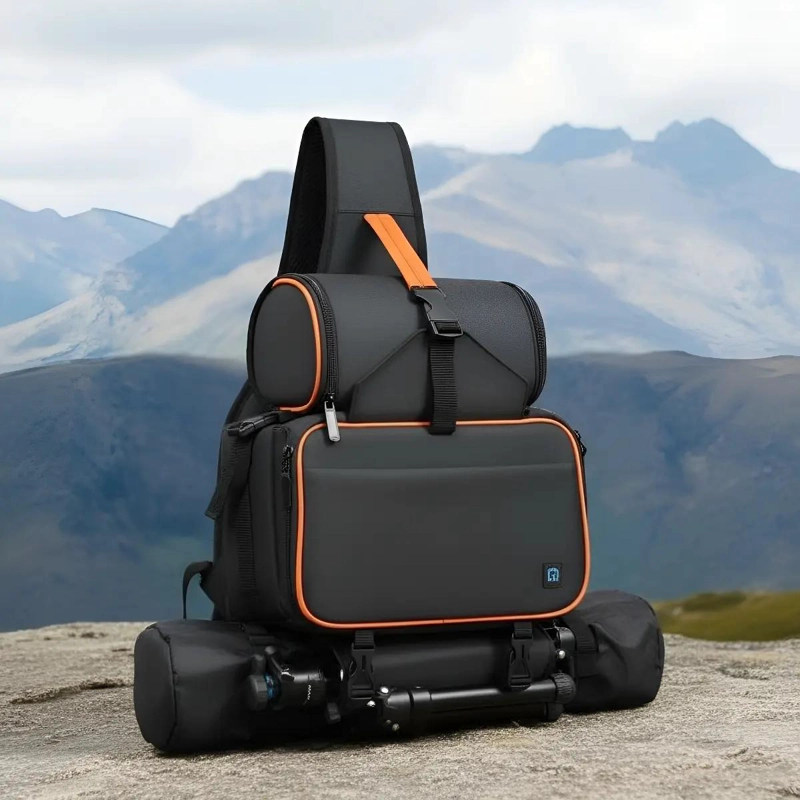 BOLSO BANDOLERA PARA CAMARA Y LENTE CON DISEÑO RESISTENTE - 7