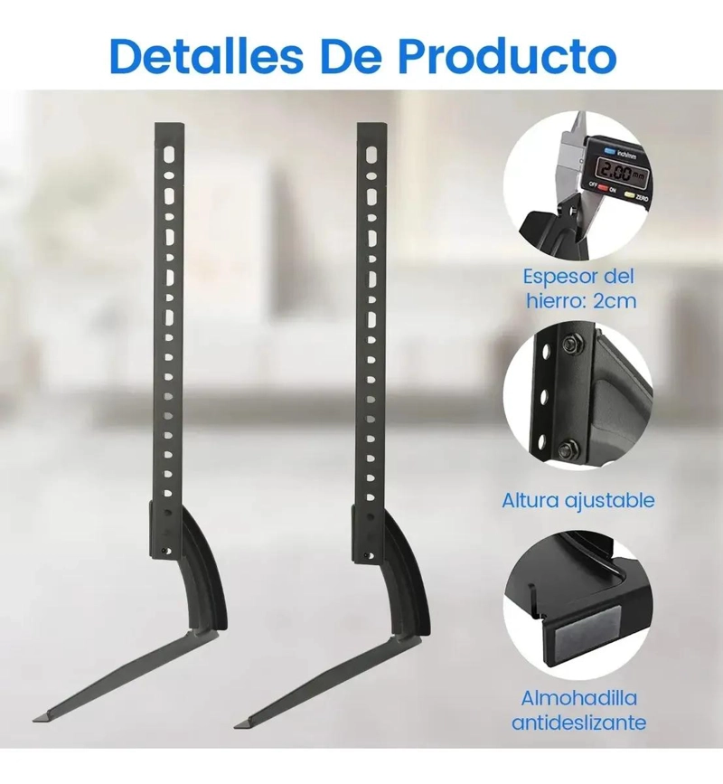 SOPORTE UNIVERSAL DE MESA PARA TELEVISORES DE 32 A 65 PULGADAS - 9