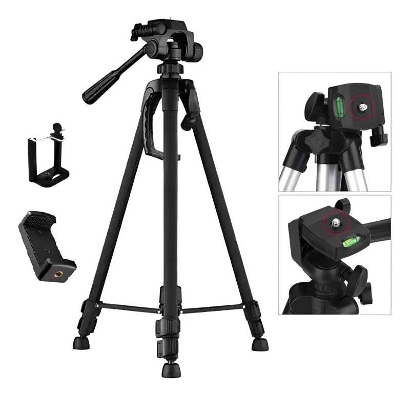 TRIPODE TELESCOPICO PARA CAMARA Y CELULAR CON SOPORTE - 1