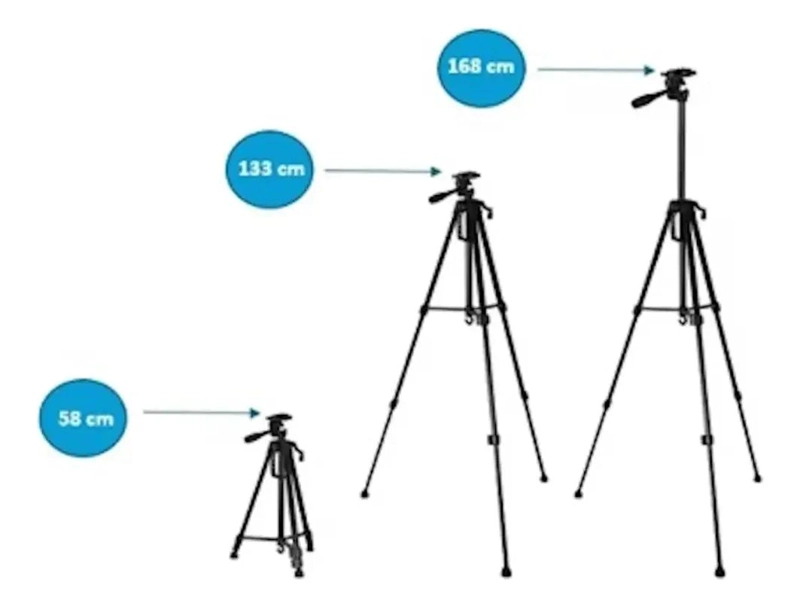 TRIPODE TELESCOPICO PARA CAMARA Y CELULAR CON SOPORTE - 3