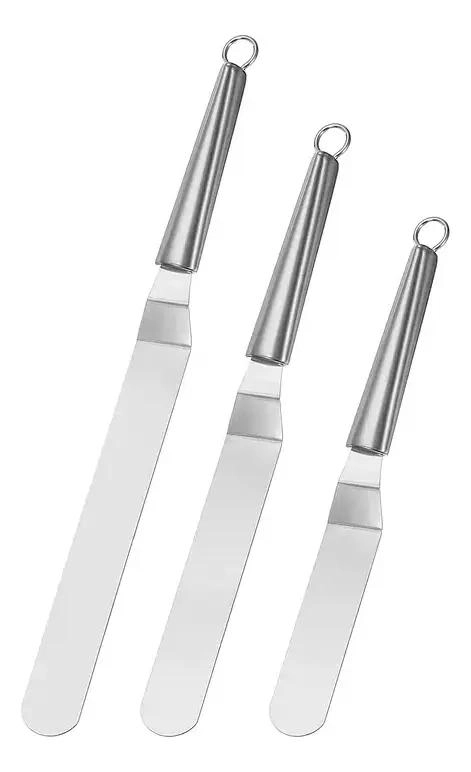 SET DE 3 ESPATULAS ALISADORAS PARA REPOSTERIA Y COCINA - 1