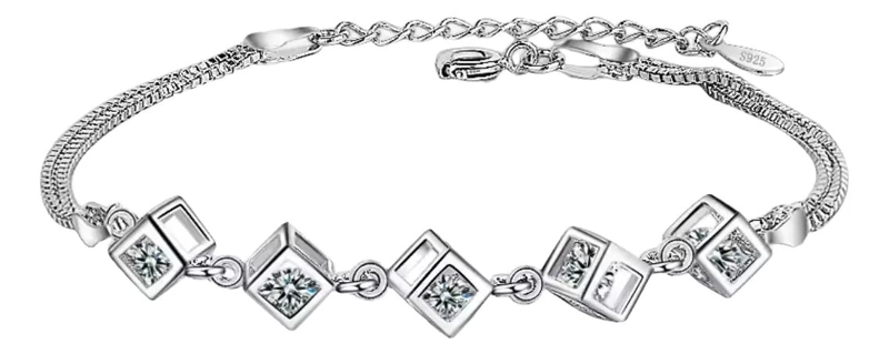 CONJUNTO DE JOYAS EN PLATA 925 CON COLLAR, AROS Y PULSERA - 3