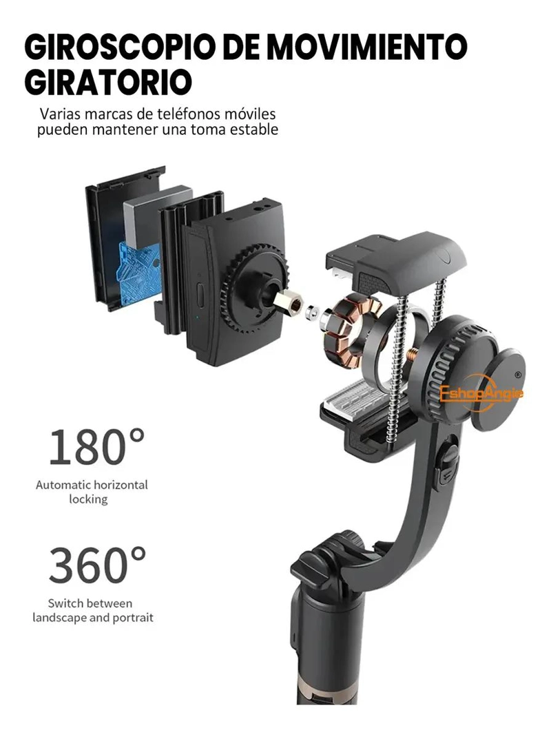 ESTABILIZADOR GIMBAL 360 GRADOS PARA CELULARES Y SELFIE STICK - 6