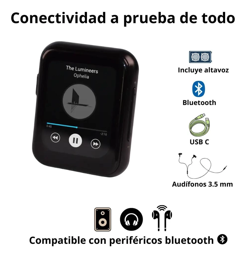 REPRODUCTOR DE MUSICA MP3 BLUETOOTH 32GB CON PANTALLA TACTIL - 3