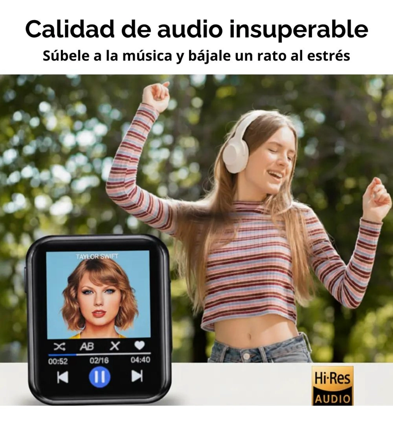 REPRODUCTOR DE MUSICA MP3 BLUETOOTH 32GB CON PANTALLA TACTIL - 7