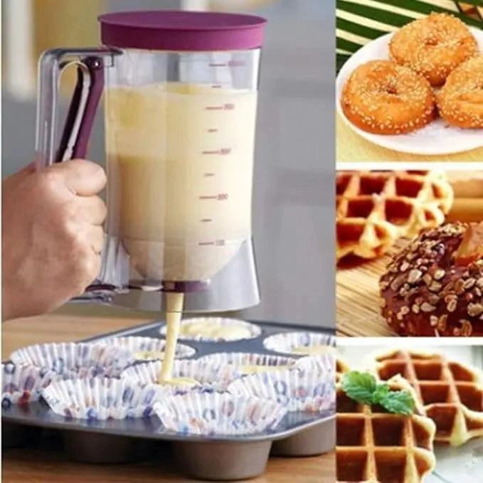 DISPENSADOR DE MASA PARA REPOSTERIA COLOR BURDEOS Y TRANSPARENTE - 7