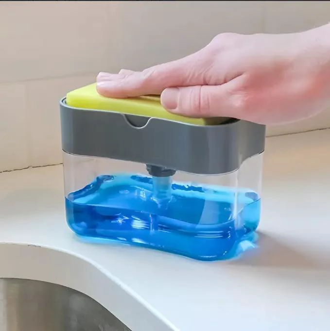 DISPENSADOR MANUAL DE JABON Y DETERGENTE DE 350 ML - 2