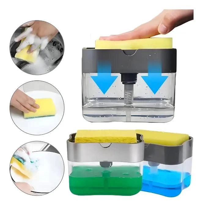 DISPENSADOR MANUAL DE JABON Y DETERGENTE DE 350 ML - 3