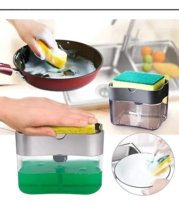 DISPENSADOR MANUAL DE JABON Y DETERGENTE DE 350 ML - 4