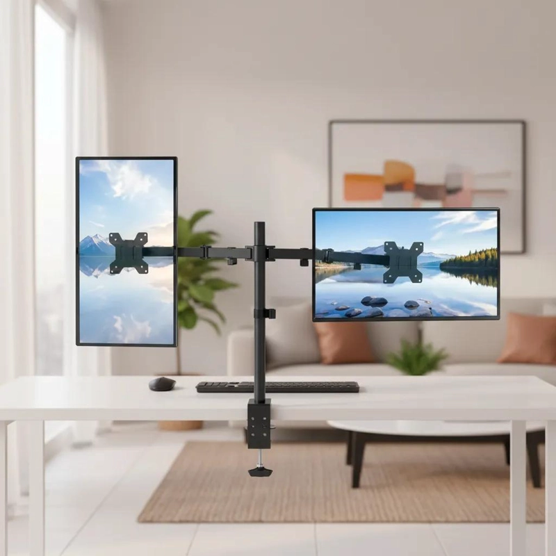 SOPORTE DOBLE ARTICULADO PARA MONITORES DE 14 A 32 PULGADAS - 6