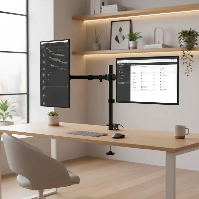 SOPORTE DOBLE ARTICULADO PARA MONITORES DE 14 A 32 PULGADAS - 7