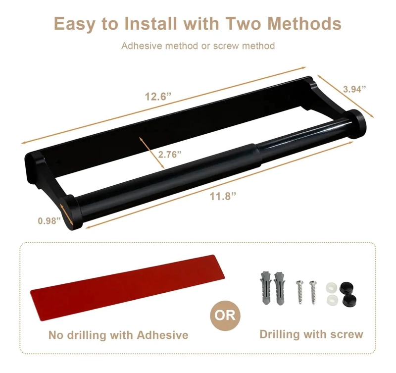 SOPORTE PARA ROLLO DE TOALLAS DE PAPEL AUTOADHESIVO PARA COCINA Y BAÑO - 4