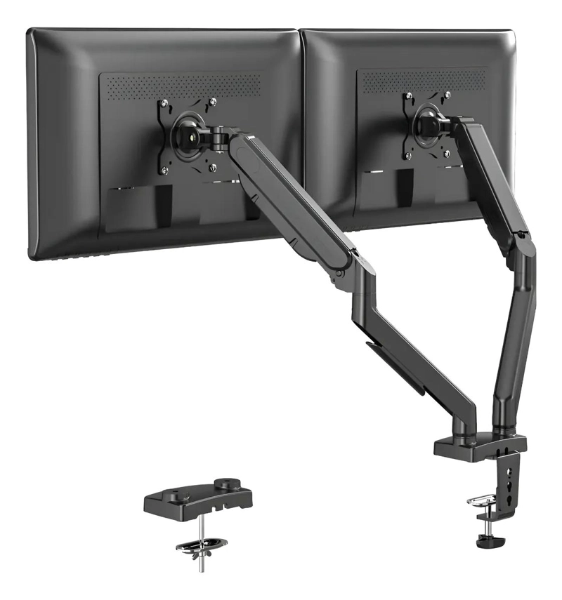 SOPORTE ERGONOMICO AJUSTABLE PARA DOS MONITORES DE 17 A 27 PULGADAS - 1