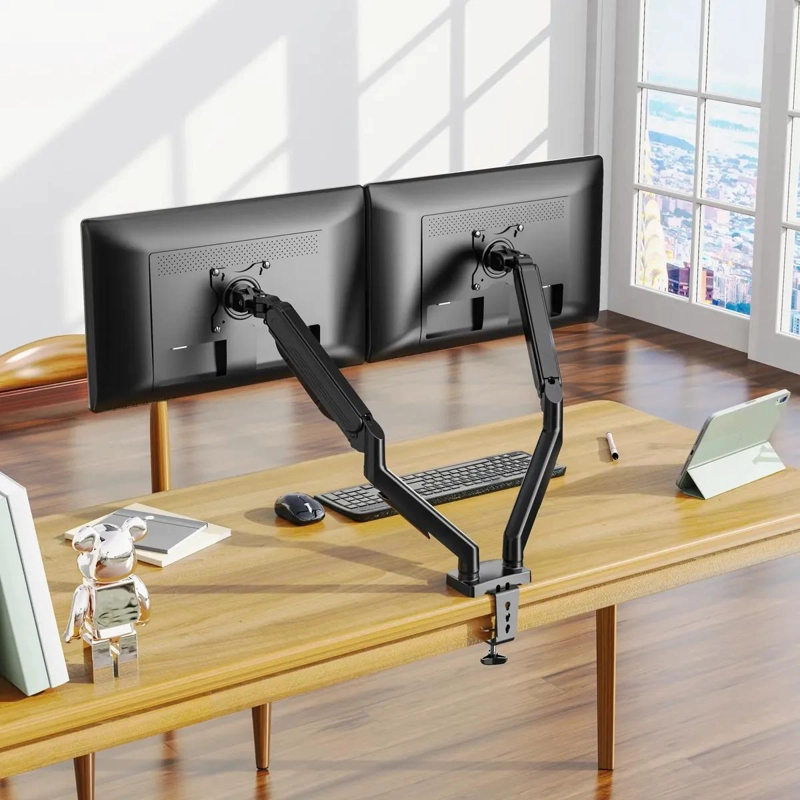 SOPORTE ERGONOMICO AJUSTABLE PARA DOS MONITORES DE 17 A 27 PULGADAS - 3