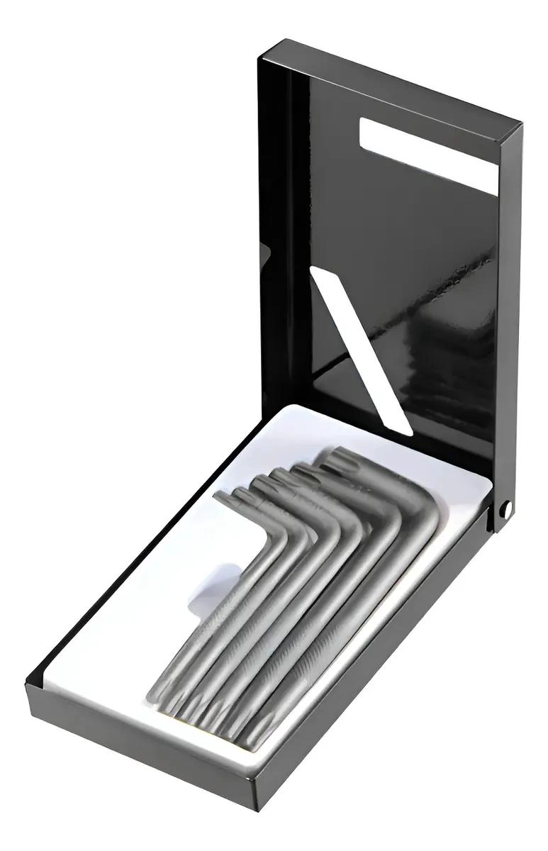 JUEGO DE LLAVES TORX DE 6 PIEZAS EN CAJA METALICA - 1