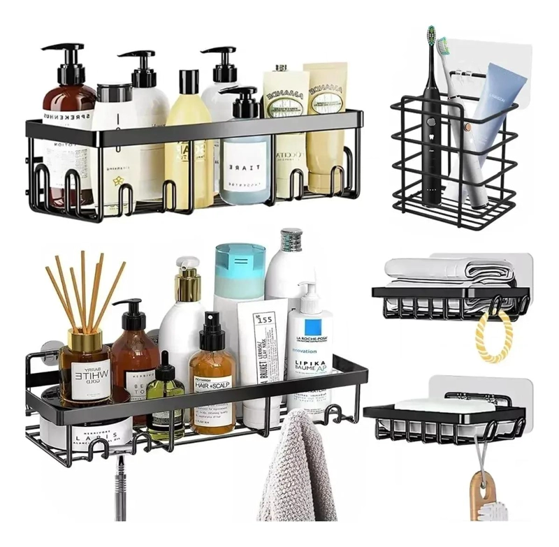 SET DE 5 ESTANTES ORGANIZADORES PARA BAÑO Y COCINA - 7