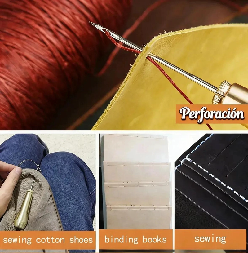 JUEGO DE PUNZONES Y AGUJAS PARA COSER CUERO Y LONA - 2