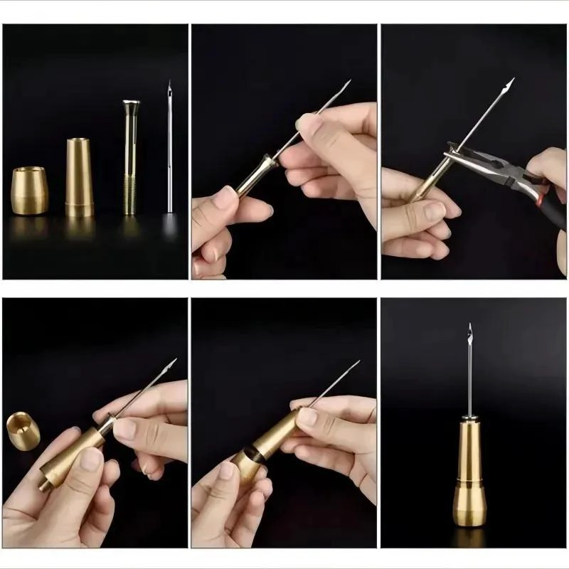 JUEGO DE PUNZONES Y AGUJAS PARA COSER CUERO Y LONA - 3