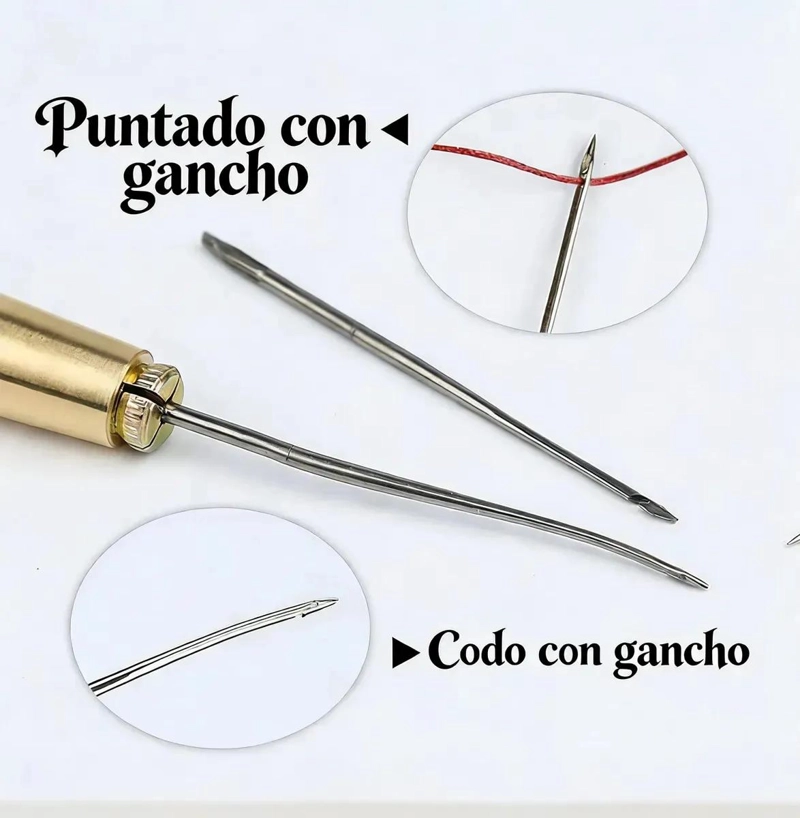 JUEGO DE PUNZONES Y AGUJAS PARA COSER CUERO Y LONA - 5
