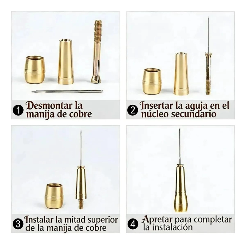 JUEGO DE PUNZONES Y AGUJAS PARA COSER CUERO Y LONA - 6