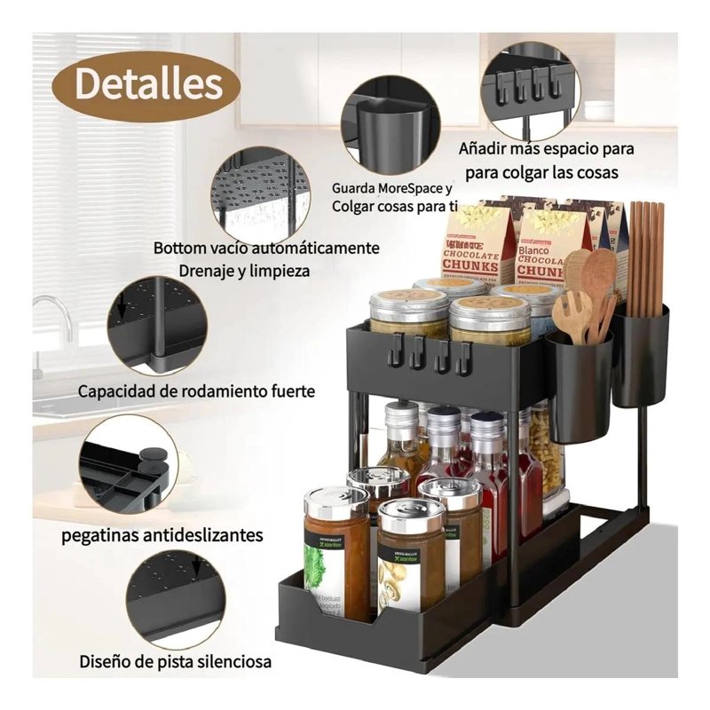 ORGANIZADOR DESLIZANTE PARA BAÑO Y COCINA MULTIUSOS - 3